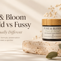 Pure & Bloom, Wild and Fussy natural deodorants compared in a blog graphic